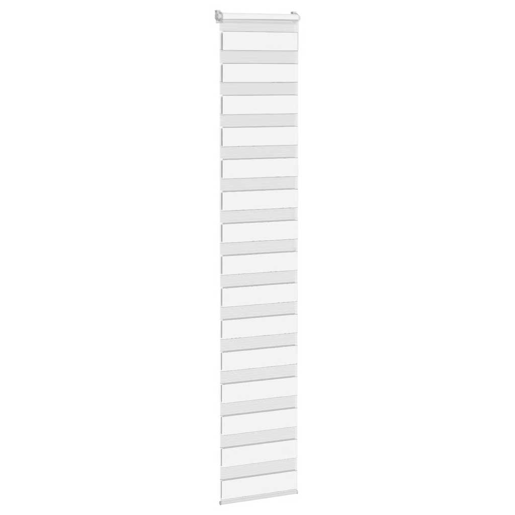 VidaXL Zebra-Rollo 45x200 cm Stoffbreite 40,9 cm Polyester Weiß