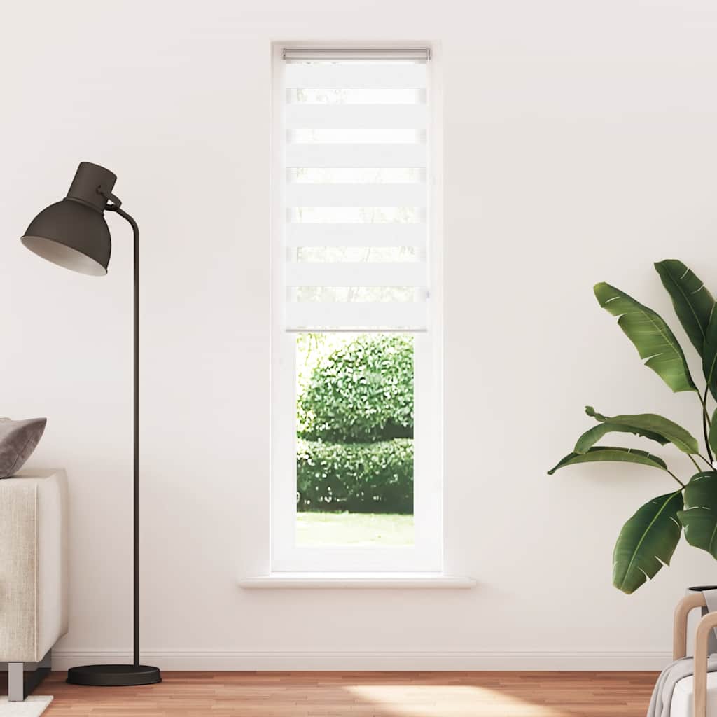 Vidaxx Zebra-Rollo 55x200 cm Stoffbreite 50,9 cm Polyester weiß