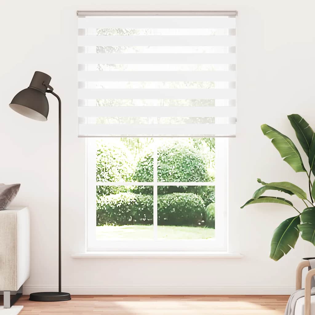 VidaXL Zebra-Rollo 150x230 cm Stoffbreite 145,9 cm Polyester weiß