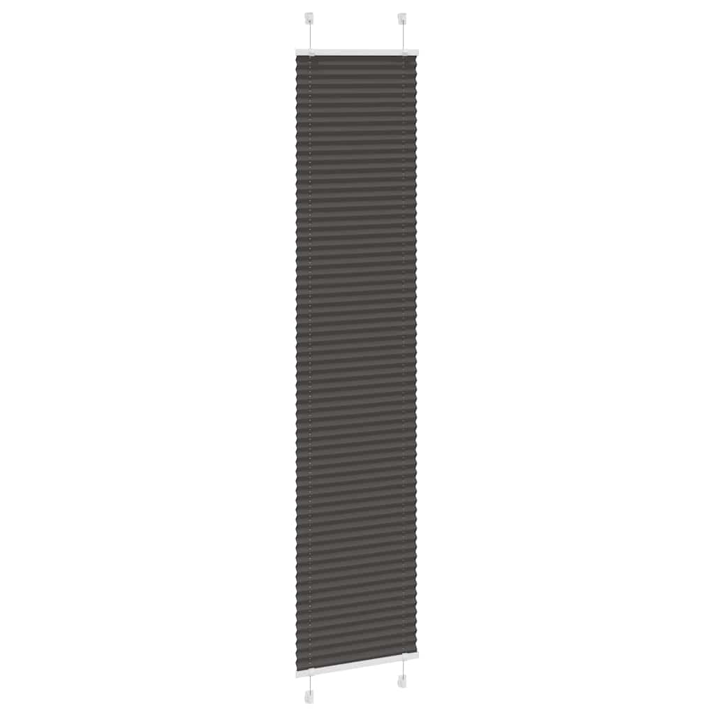 Vidaxl plissé rolgordijn 45x200 cm stofbreedte 44,4 cm polyester zwart