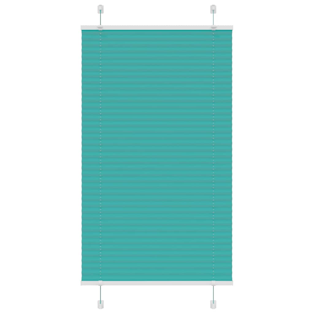 Vidaxl plissé rolgordijn 75x100 cm stofbreedte 74,4 cm petrol groen