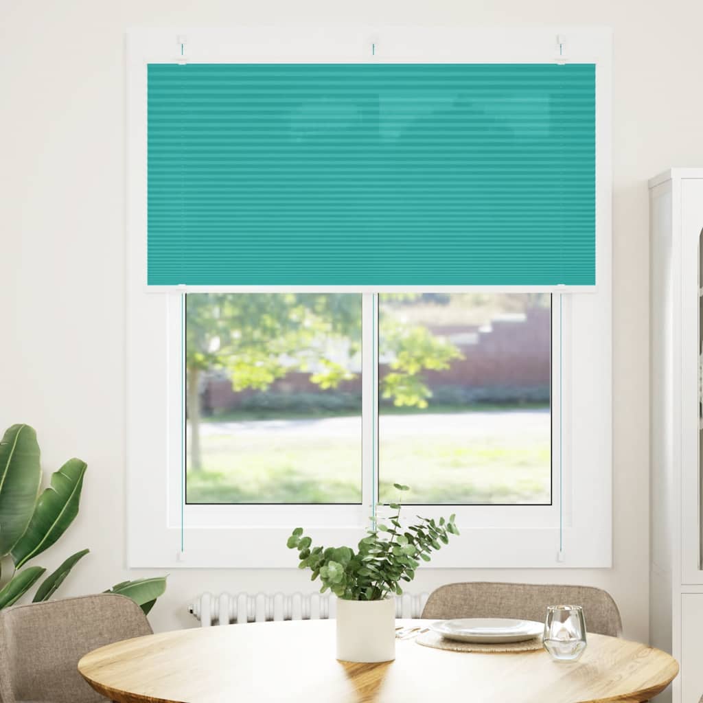 Vidaxl plissé rolgordijn 115x100cm stofbreedte 114,4cm petrol groen