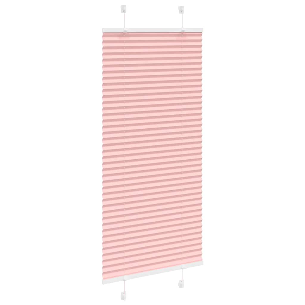 Vidaxl plissé rolgordijn 65x100 cm stofbreedte 64,4 cm polyester roze