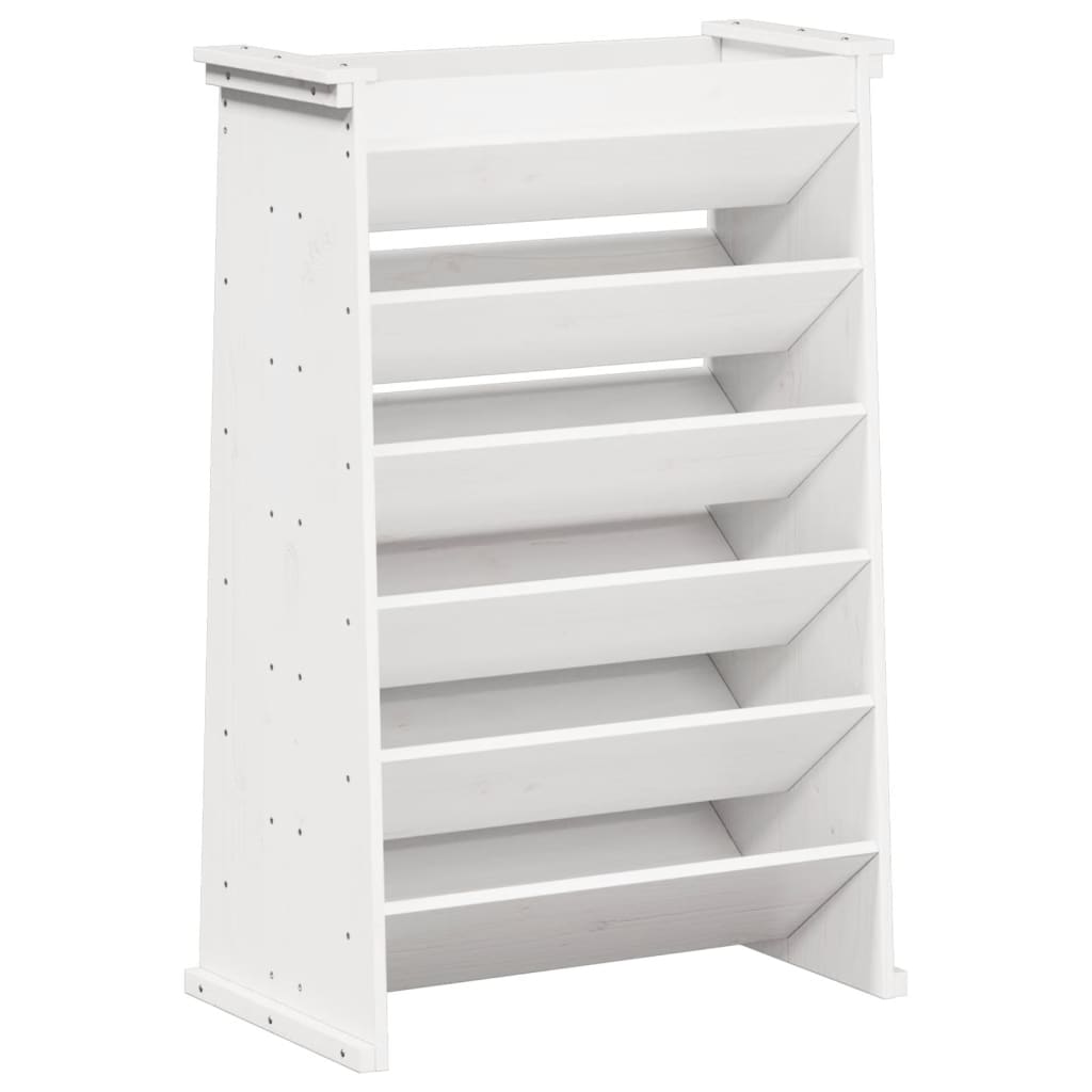 Vidaxx Kräuterbehälter 6-lagig 69x40x101,5 cm massives Kiefernholz weiß