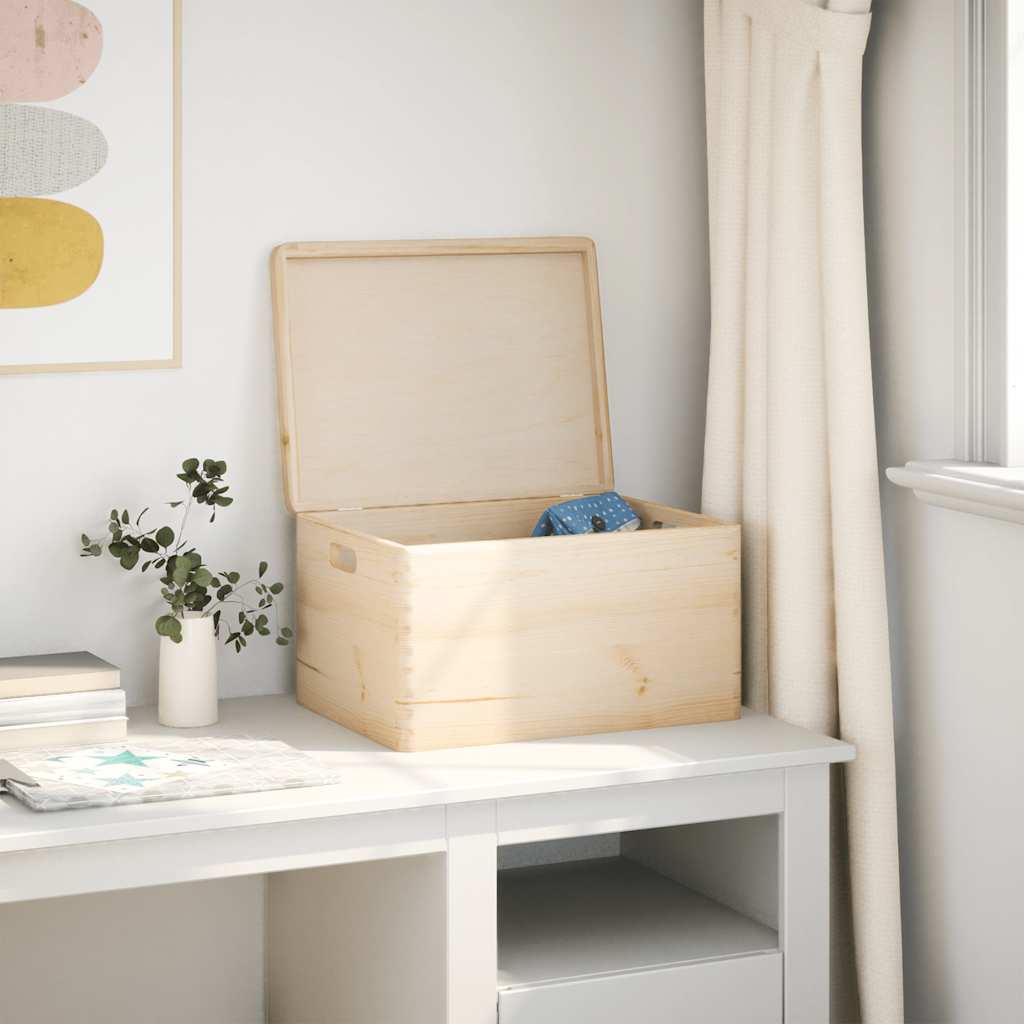 Vidaxx Holzkiste mit Deckelgriffen 40x30x23cm massives Kiefernholz