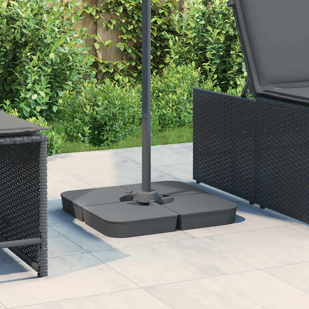 VidaXL 4-teiliges Set Sonnenschirmfüße für Kreuzfuß-Sonnenschirm 100 kg PP