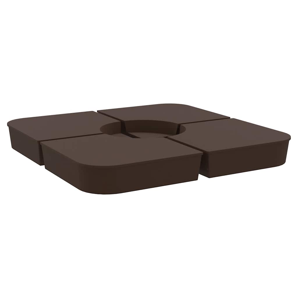 VidaXL 4-teiliges Set Sonnenschirmfüße für Kreuzfuß-Sonnenschirm 100 kg PP