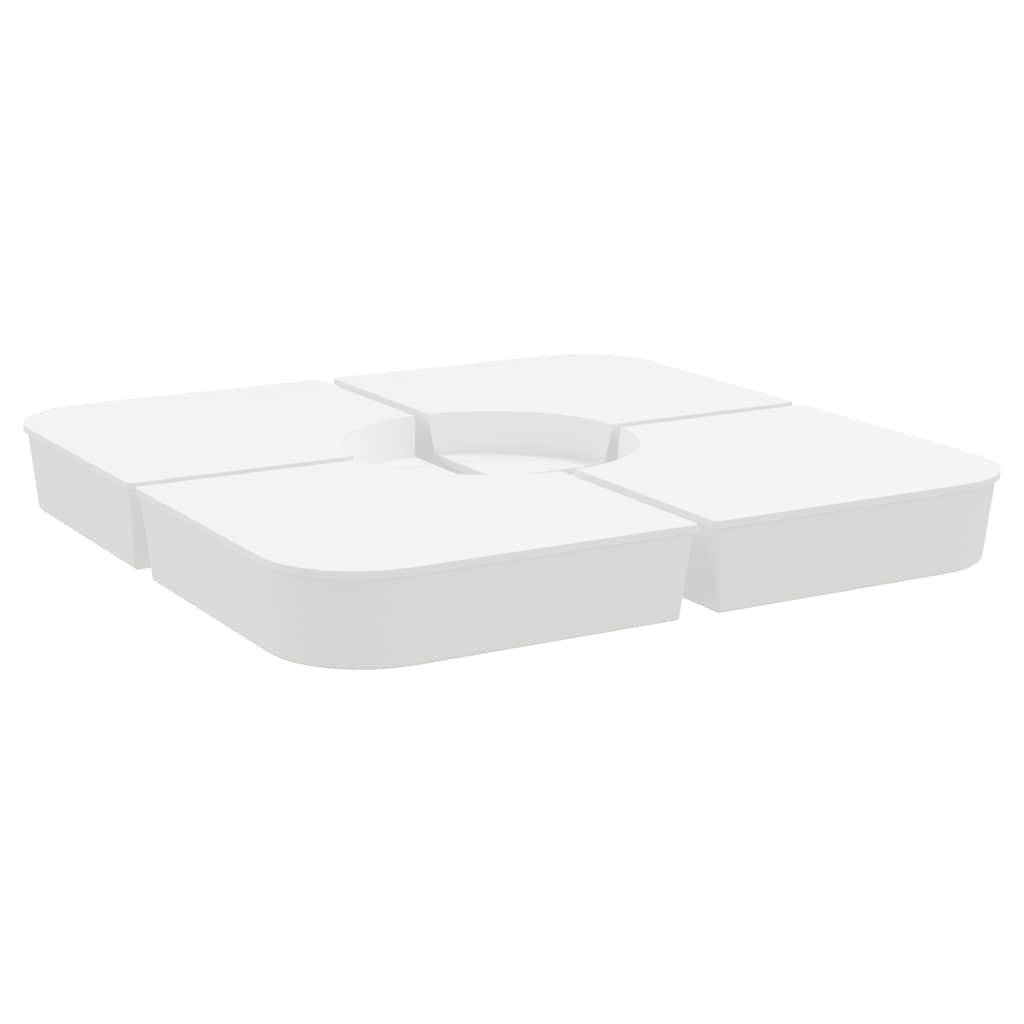 VidaXL 4-teiliges Set Sonnenschirmfüße für Kreuzfuß-Sonnenschirm 100 kg PP