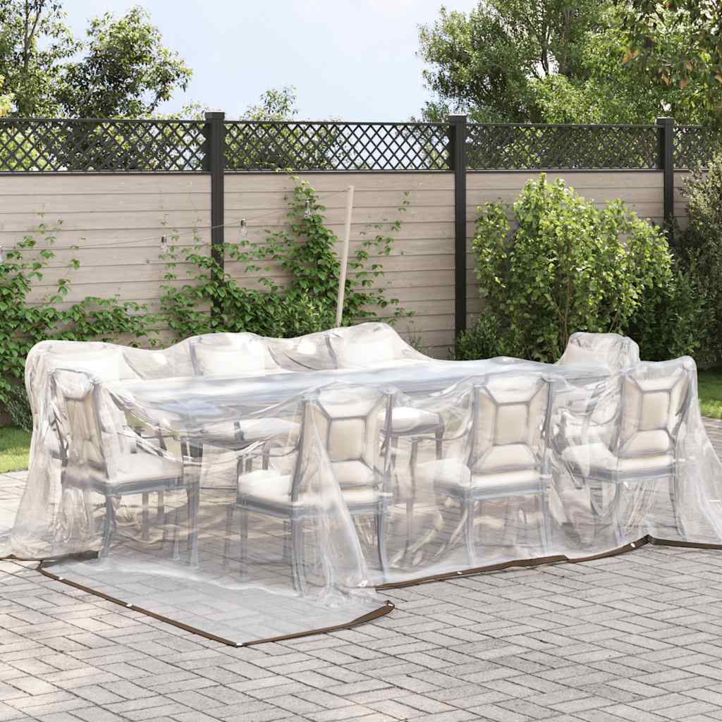 Vidaxx transparente Plane mit Ösen 4x4 m Polyethylen