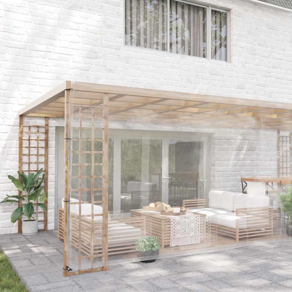 Vidaxx transparente Plane mit Ösen 5x8 m PVC
