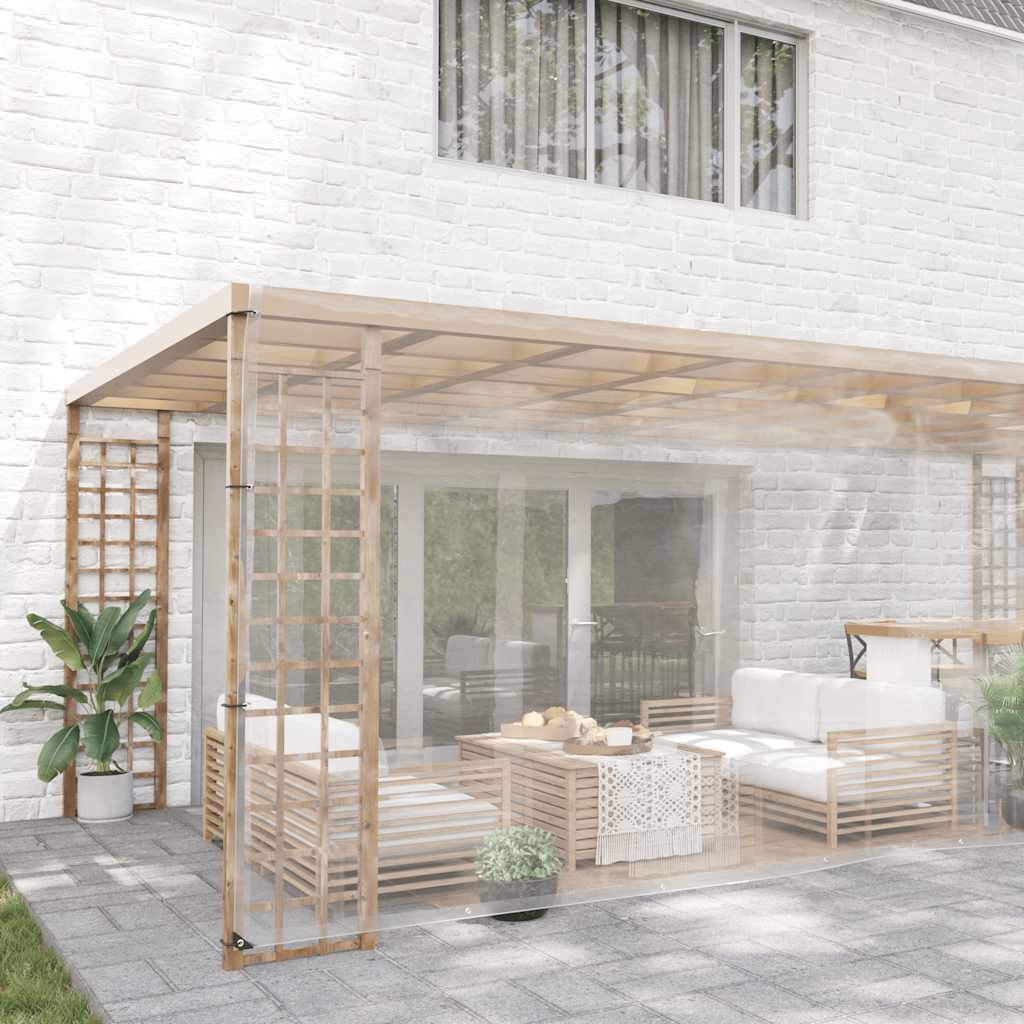 VidaXL transparente Plane mit Ösen 5x10 m PVC