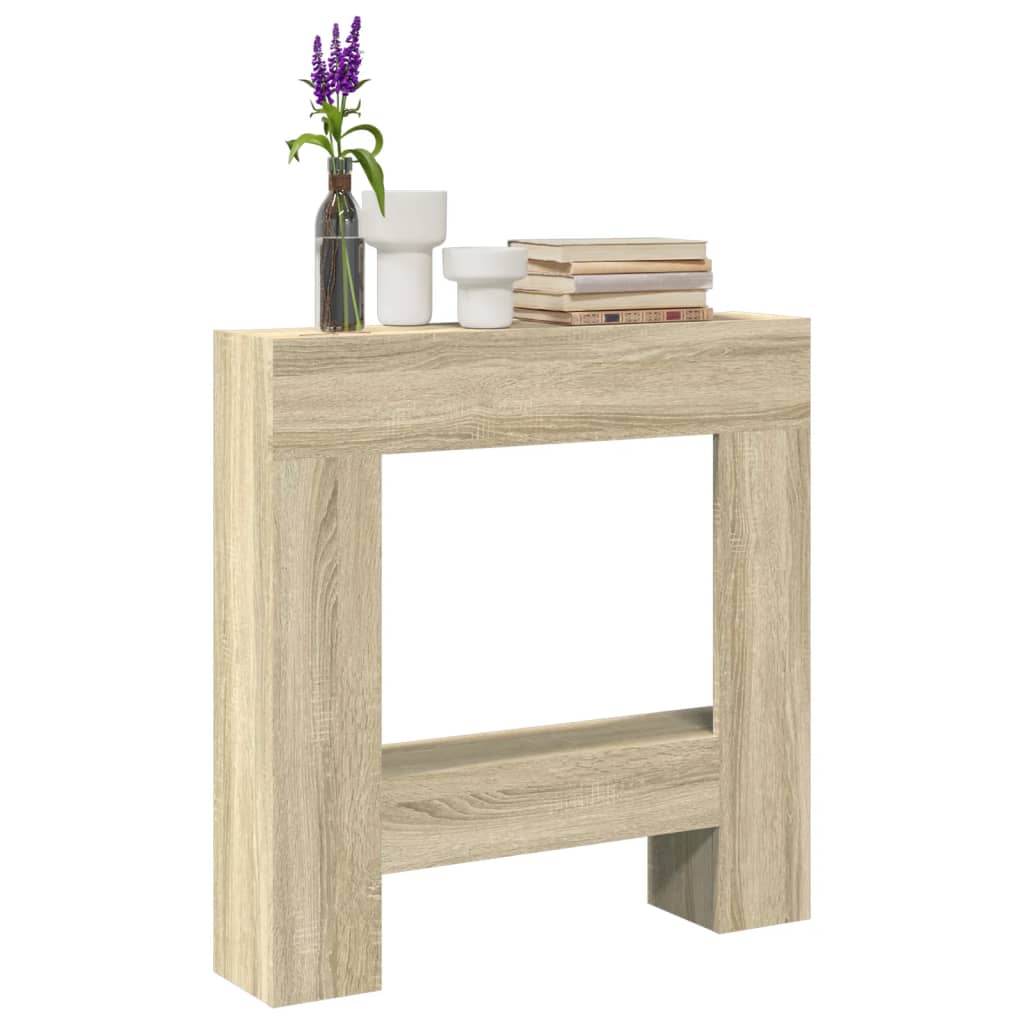 Vidaxx Kaminverkleidung 81x18x82 cm Holzwerkstoff Sonoma-Eiche-farbig