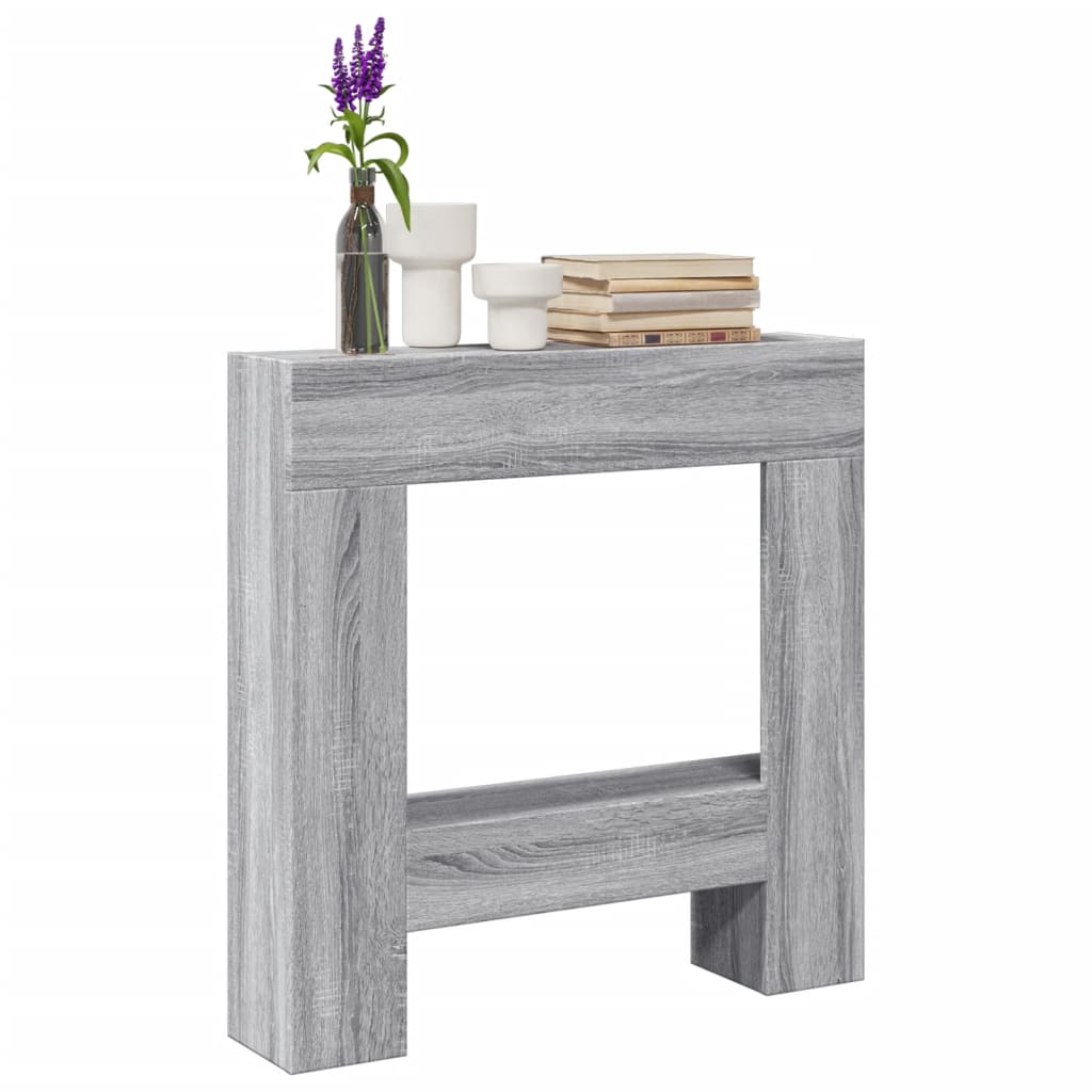 Vidaxx-Kaminverkleidung 81 x 18 x 82 cm, Holzwerkstoff, Farbe Sonoma-Eiche, Grau