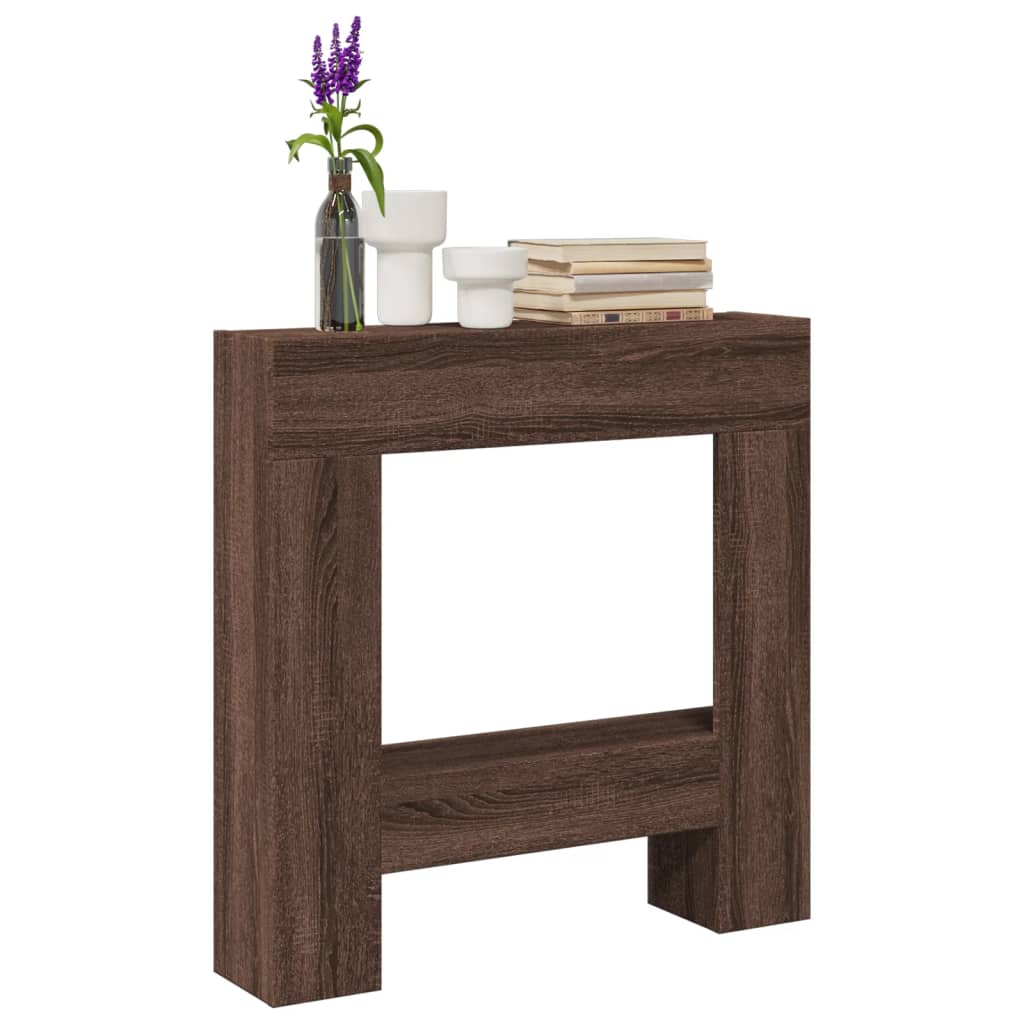 Vidaxx Kaminverkleidung 81x18x82 cm, Holzwerkstoff, braune Eiche