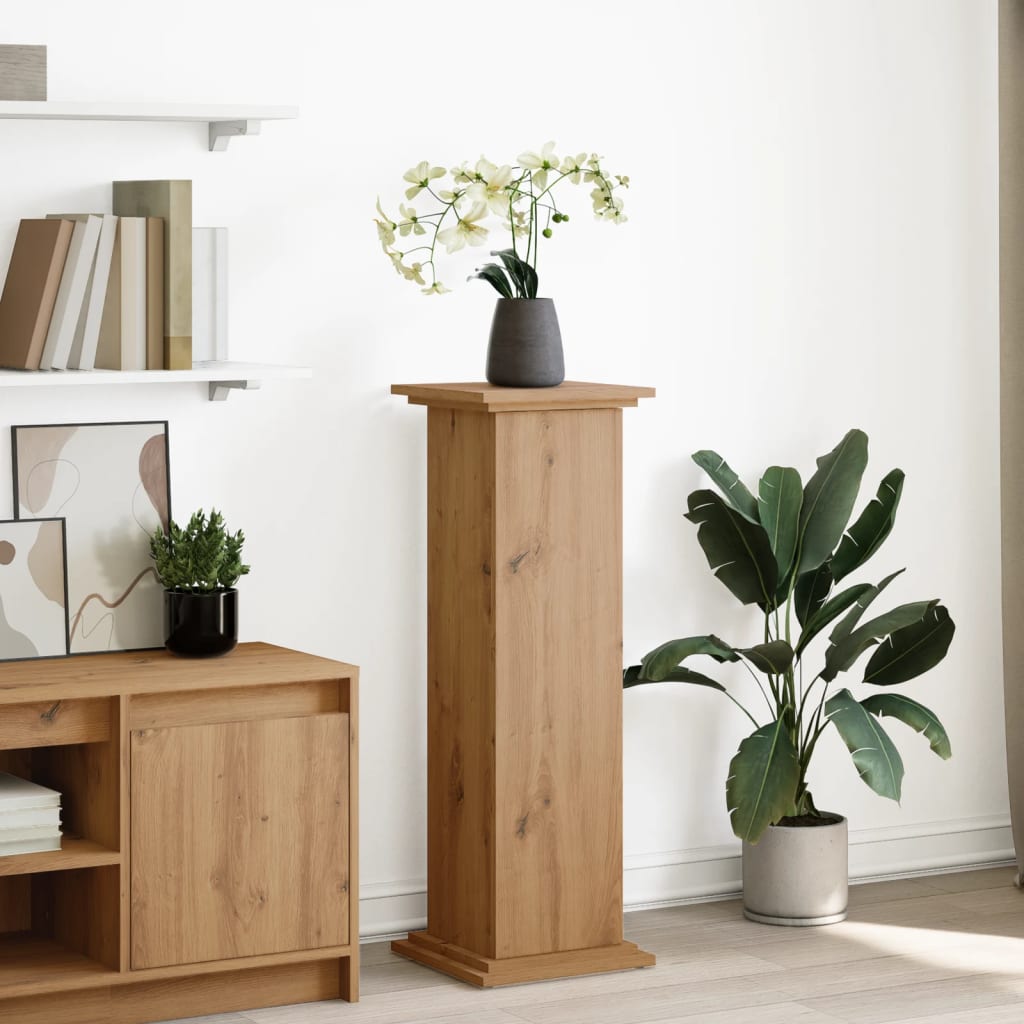 Vidaxx Sockel mit Stauraum 31x30x90 cm Holz, handwerkliche Eichenfarbe
