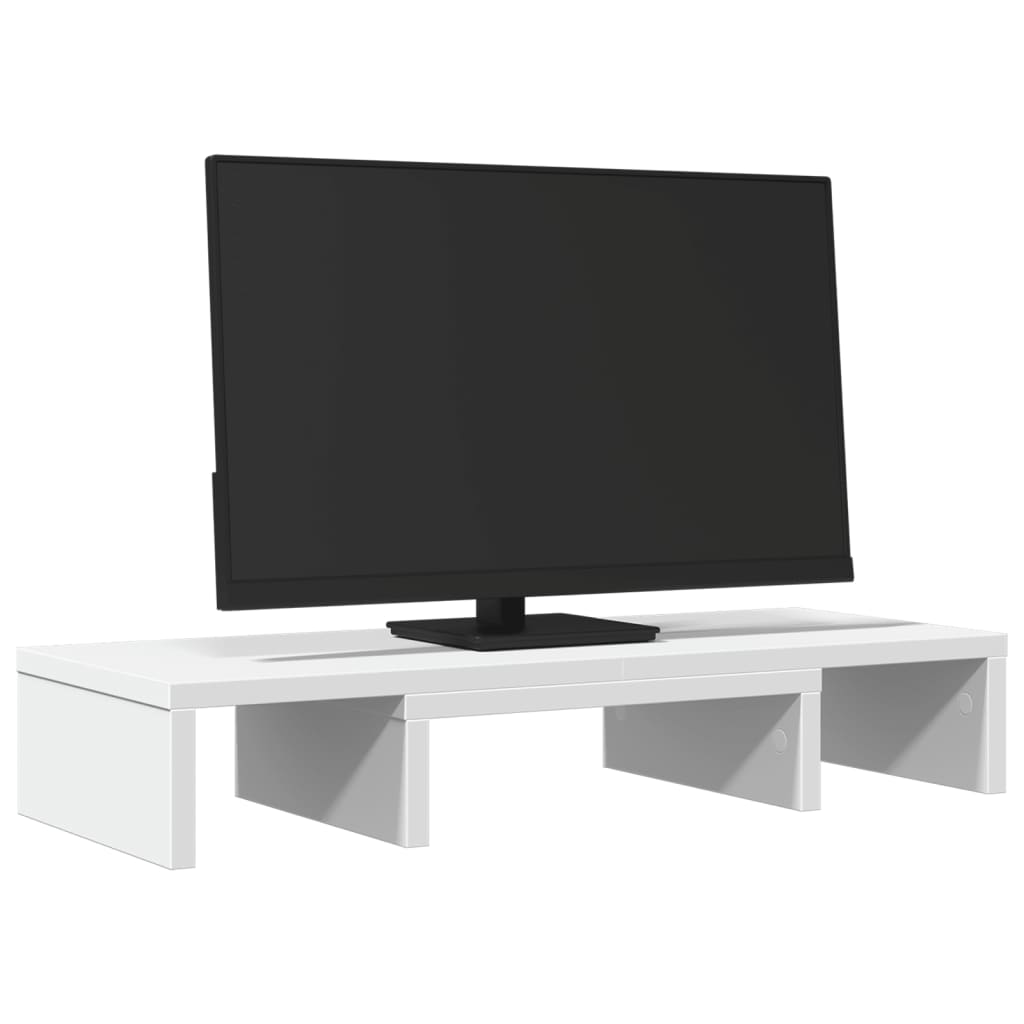 Vidaxx Monitorständer verstellbar 60x24x10,5 cm lackiertes Holz weiß