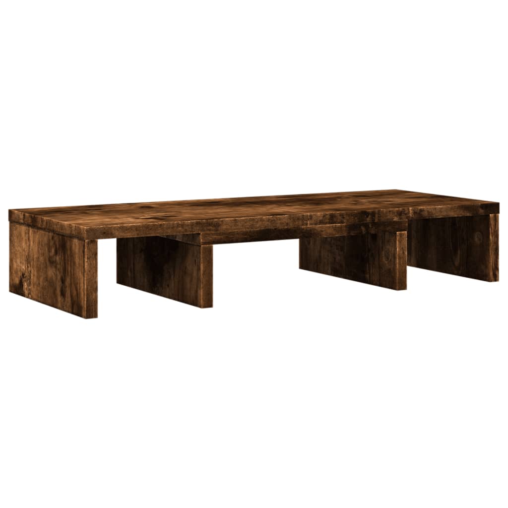 Vidaxx Monitorständer verstellbar 60x24x10,5 cm Holz geräucherte Eiche