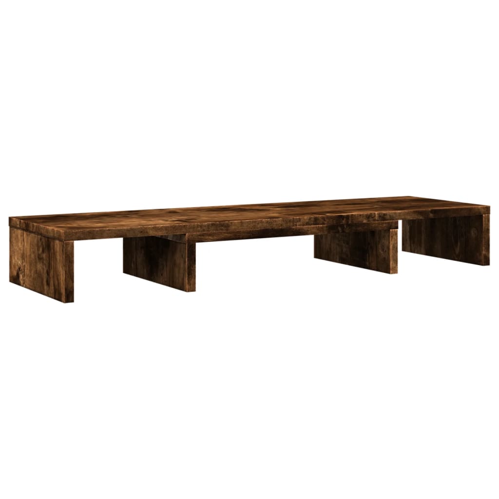 Vidaxx Monitorständer verstellbar 80x24x10,5 cm Holz geräucherte Eiche