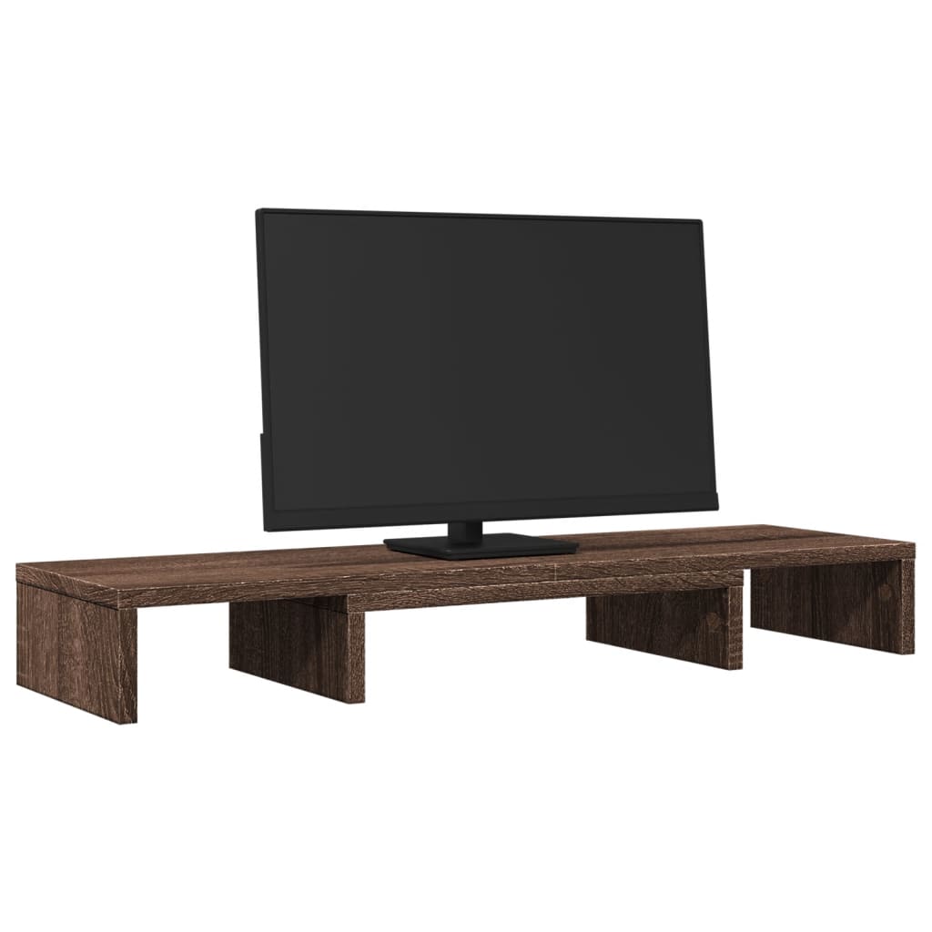 Vidaxx Monitorständer verstellbar 80x24x10,5 cm Holz braune Eiche