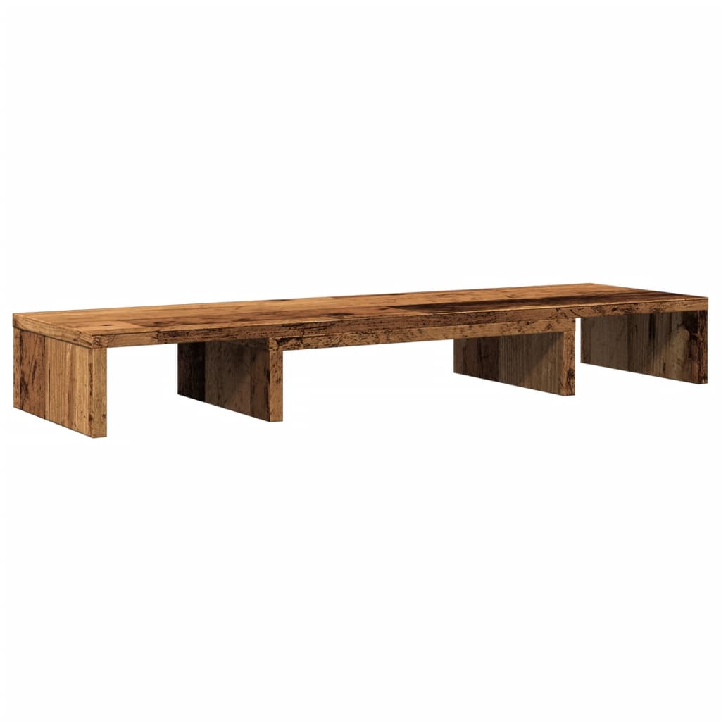 VidaXL Monitorständer verstellbar 80x24x10,5 cm Holz, altholzfarben