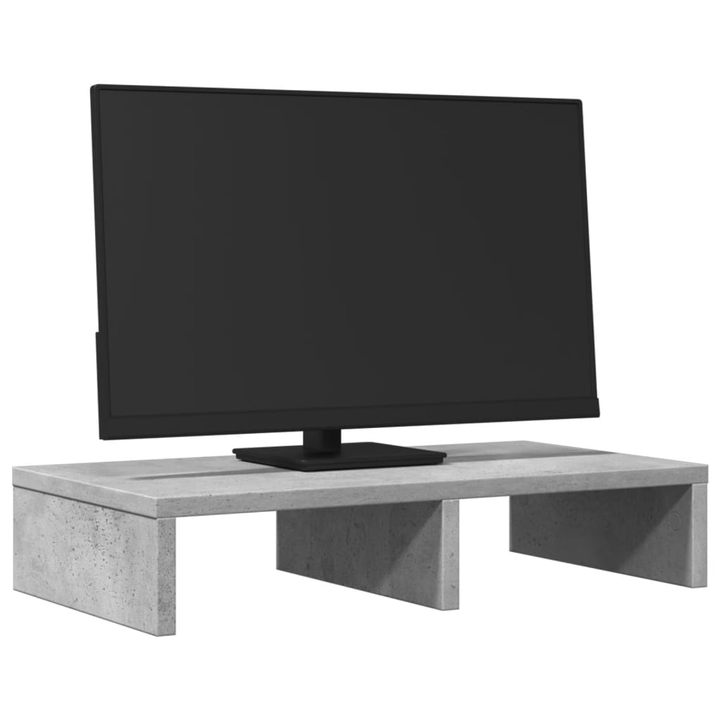 Vidaxxl Monitorständer 50x27x10 cm Holzwerkstoff Betongrau