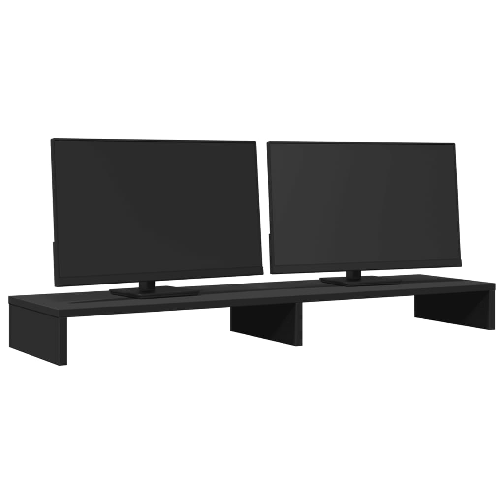 Vidaxx Monitorständer 100x27x10 cm verarbeitetes Holz schwarz