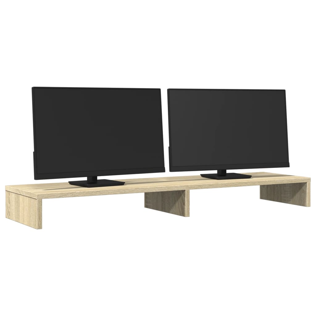 Vidaxxl Monitorständer 100x27x10 cm, Holzwerkstoff Sonoma-Eiche-farbig
