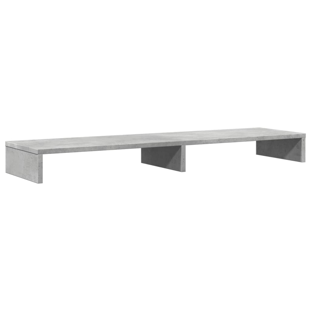 Vidaxxl Monitorständer 100 x 27 x 10 cm, Holzwerkstoff, Betongrau