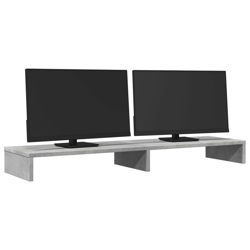Vidaxxl Monitorständer 100 x 27 x 10 cm, Holzwerkstoff, Betongrau