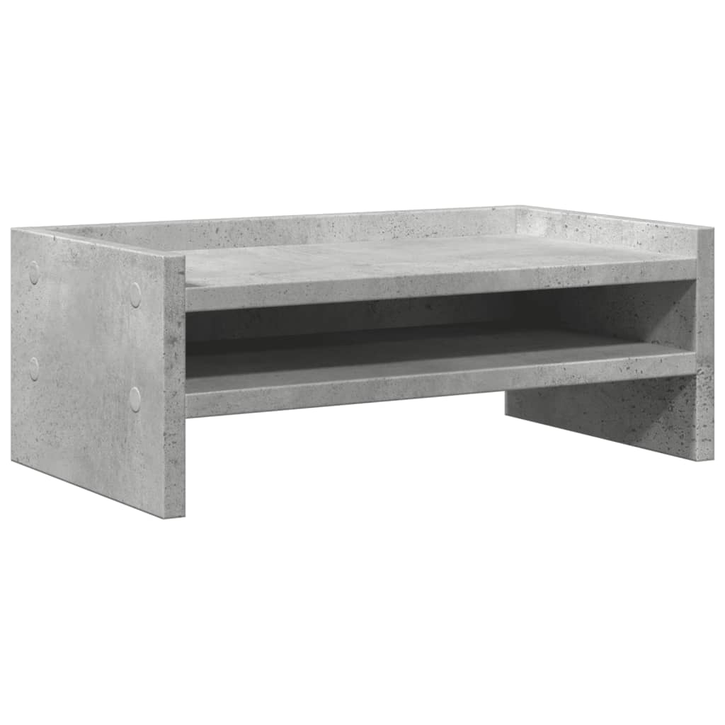 Vidaxxl Monitorständer 42x24x16 cm, Holzwerkstoff, Betongrau