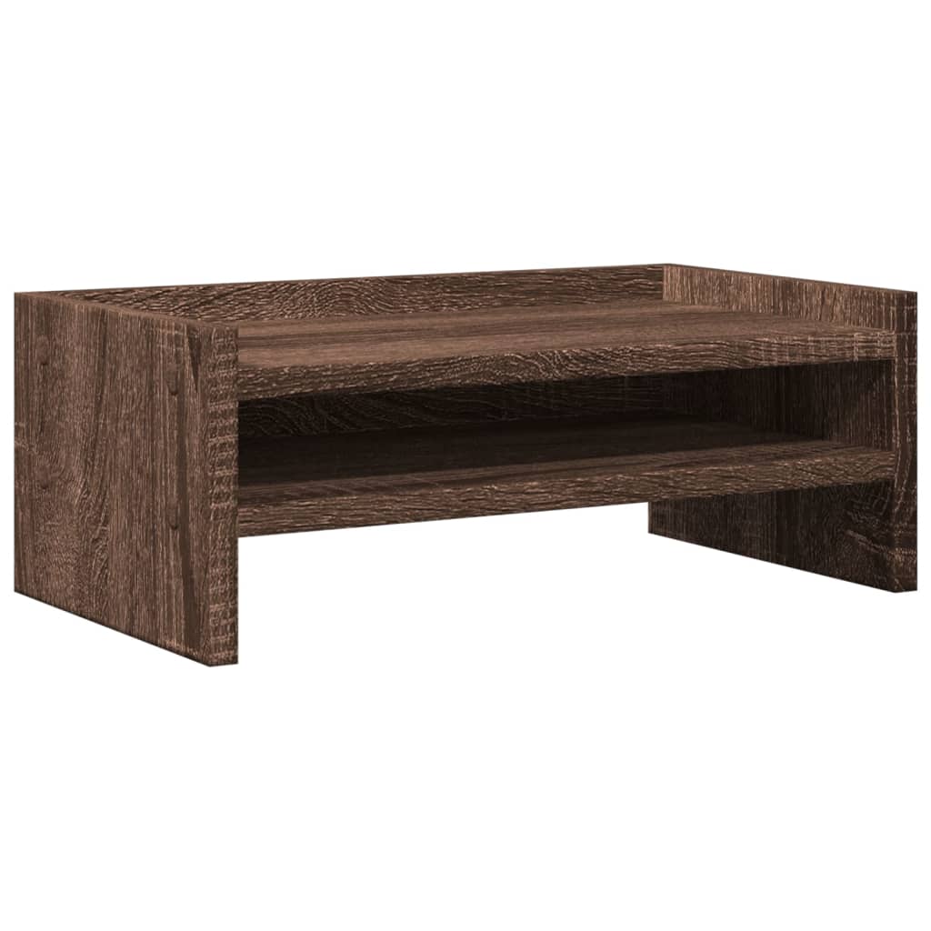 Vidaxxl Monitorständer 42x24x16 cm, Holzwerkstoff, braune Eiche