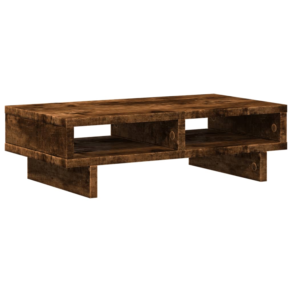 Vidaxxl Monitorständer 50x27x15 cm verarbeitetes Holz, geräucherte Eiche