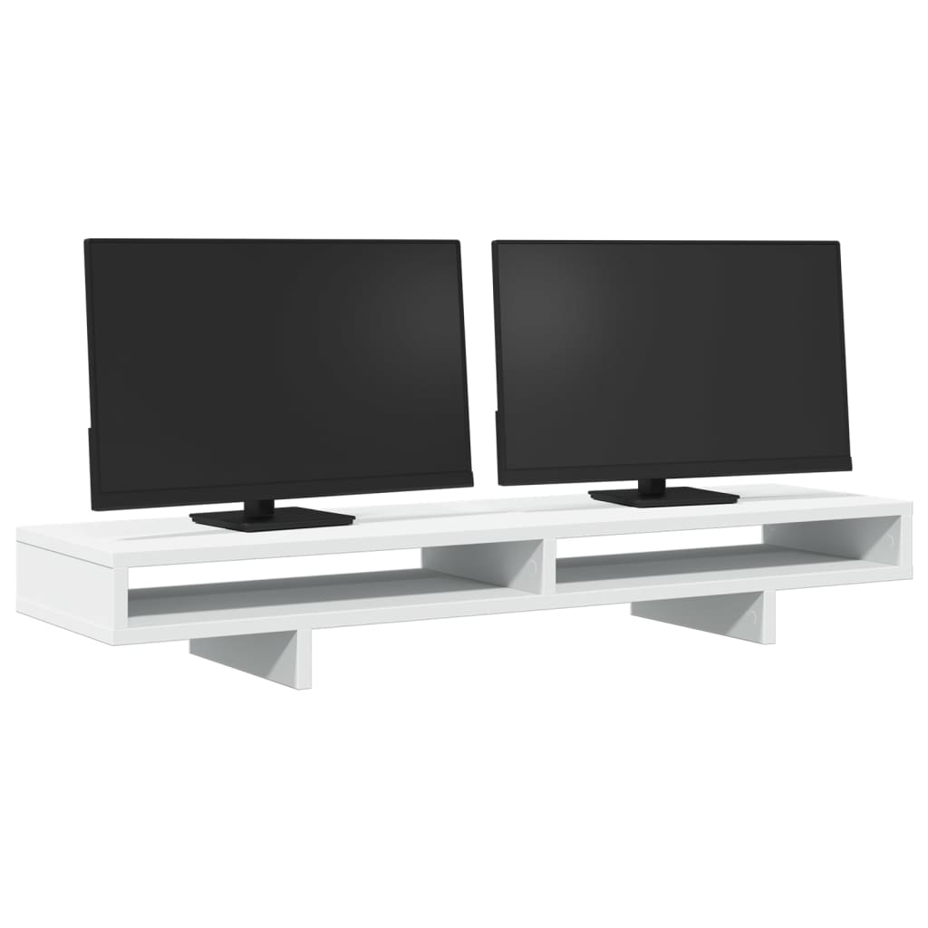 Vidaxx Monitorständer 100x27x15 cm Holzwerkstoff weiß