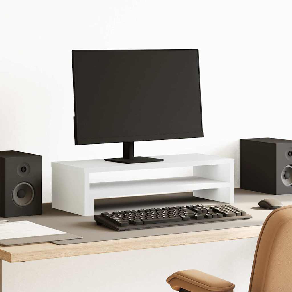Vidaxx Monitorständer 54x22x15 cm Holzwerkstoff weiß