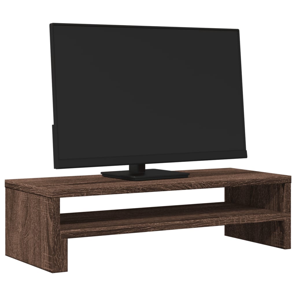 Vidaxxl-Monitorständer 54 x 22 x 15 cm, Holzwerkstoff, braune Eiche