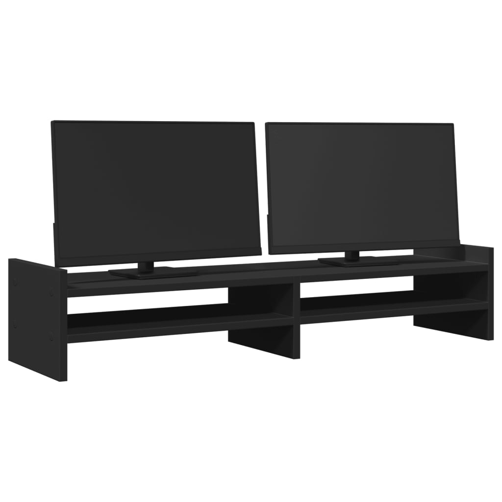 Vidaxxl Monitorständer 100x27x20 cm verarbeitetes Holz schwarz