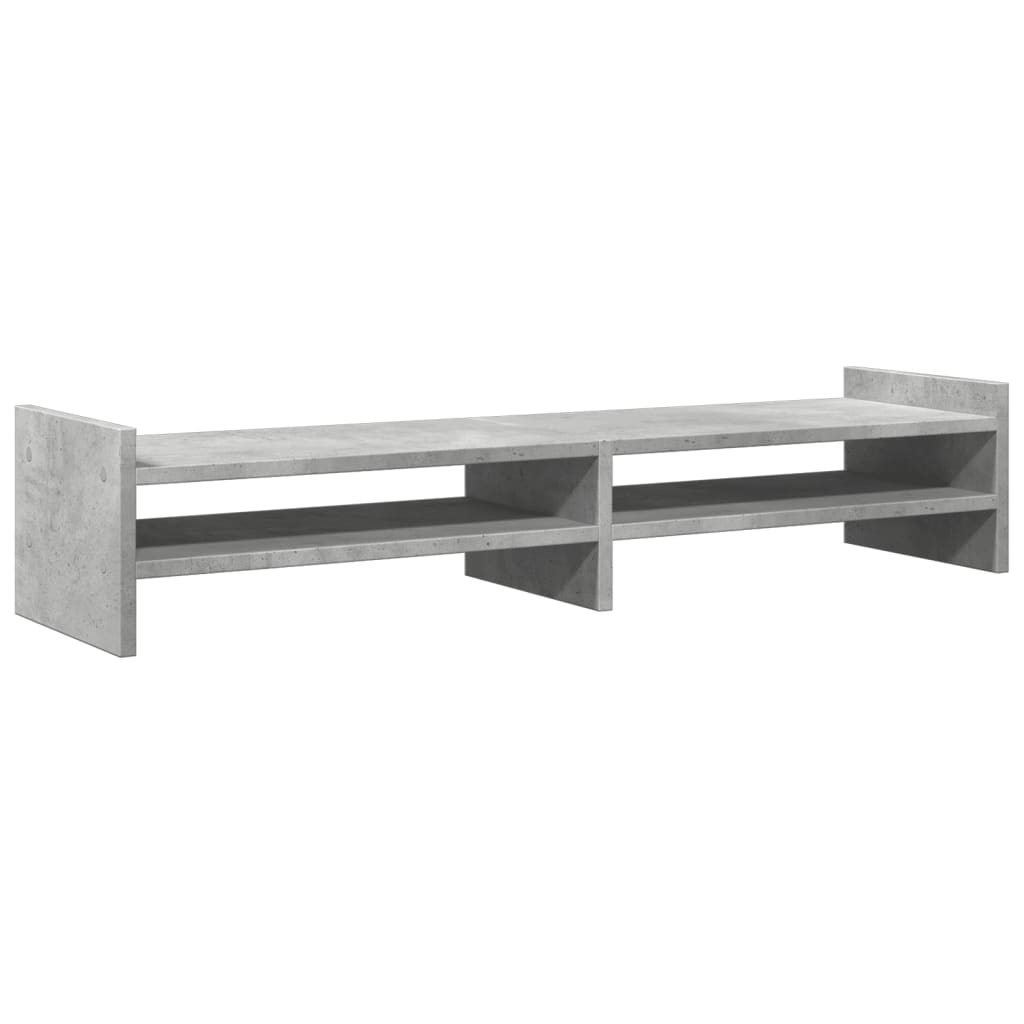 Vidaxxl Monitorständer 100x27x20 cm, Holzwerkstoff, Betongrau