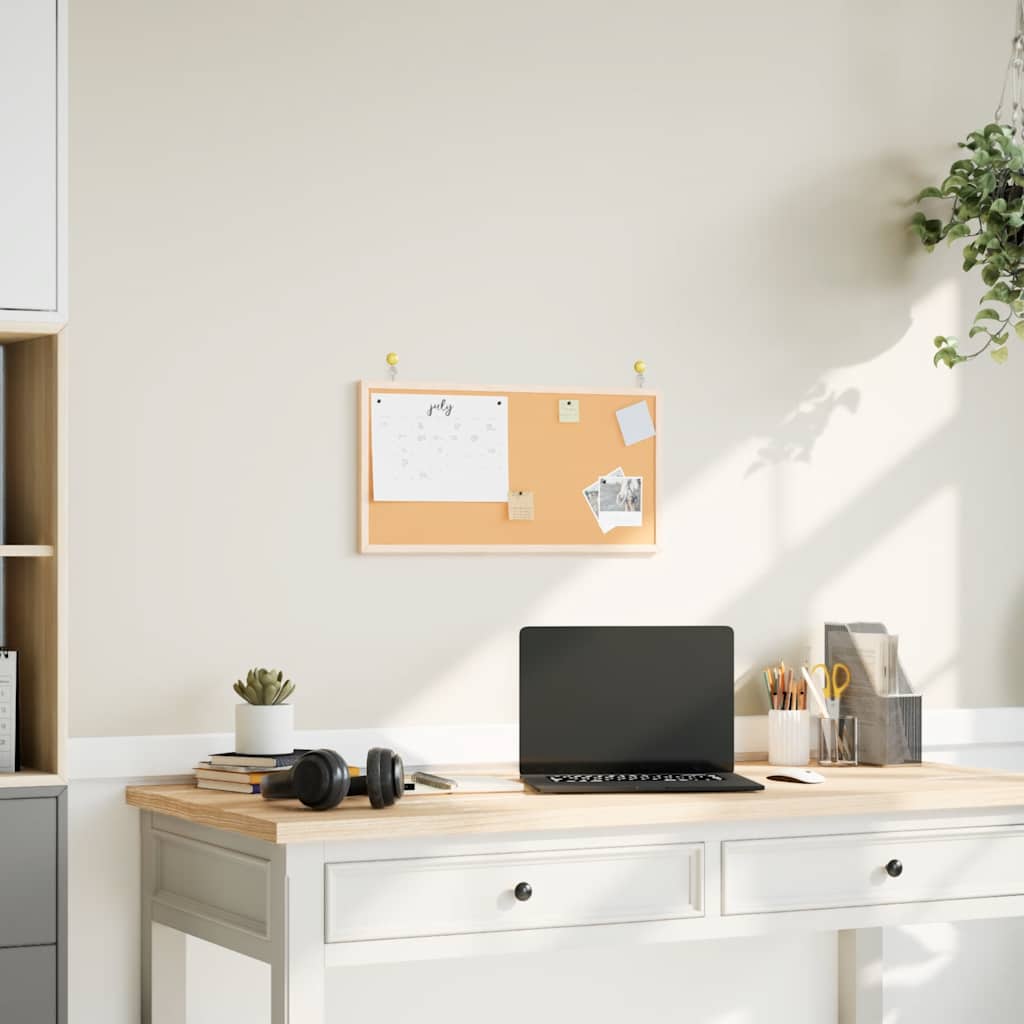 Vidaxl kurkbord met massief grenenhouten frame 60x30 cm