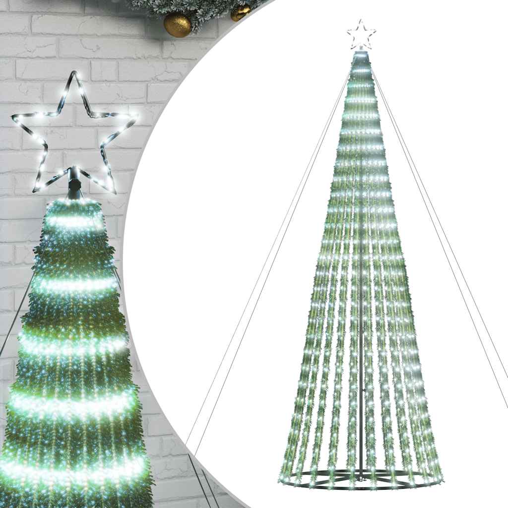 Vidaxxl LED-Weihnachtsbaum 1028 LEDs kaltweiß 403 cm