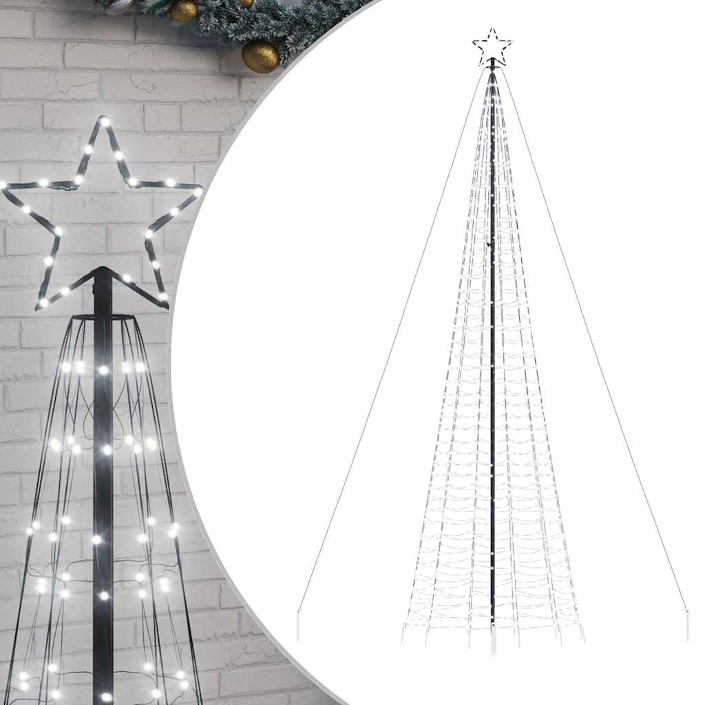 VidaXL Lichtkegel mit Erdspießen 1534 kaltweiße LEDs 500 cm