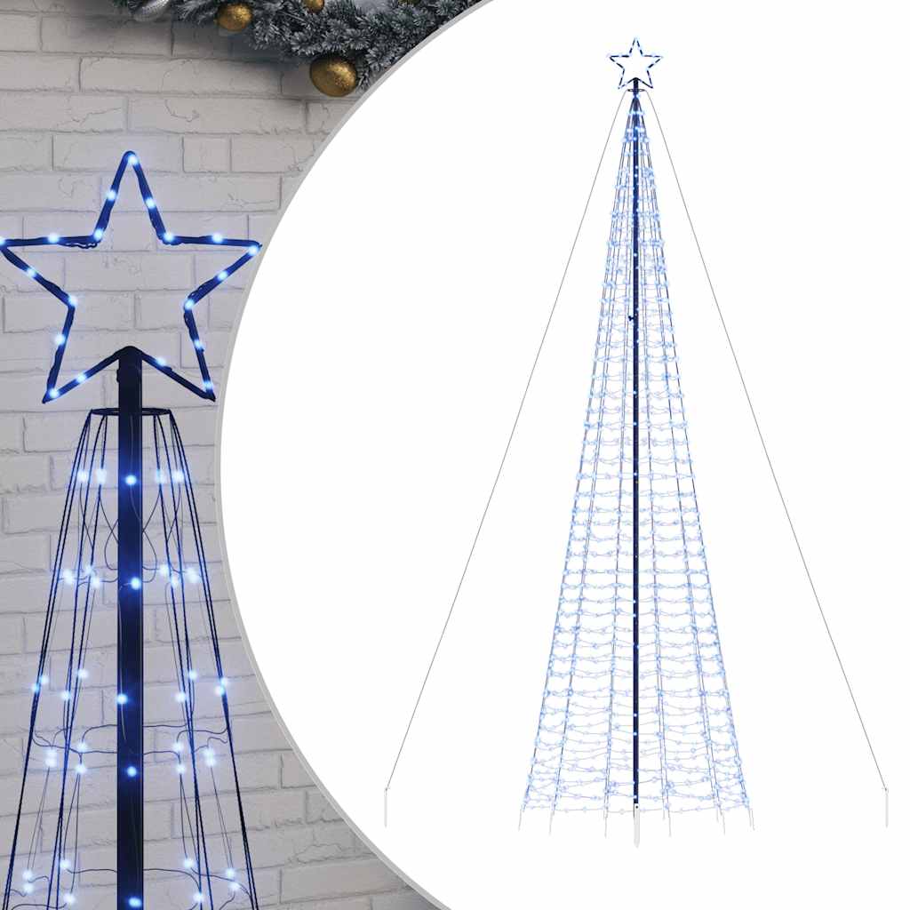 Vidaxxl LED-Weihnachtsbaum mit Spitzen 1534 LEDs 500 cm blau