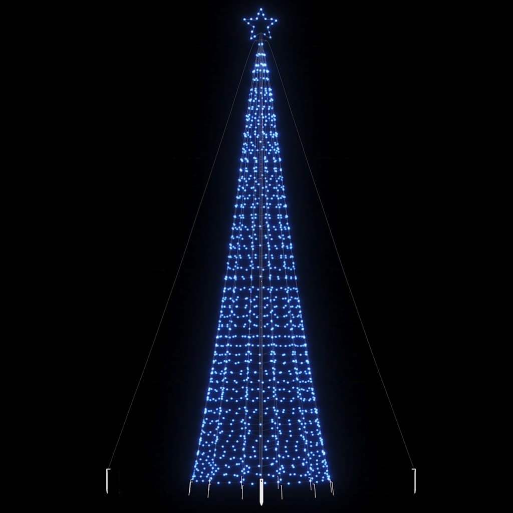 Vidaxxl LED-Weihnachtsbaum mit Spitzen 1534 LEDs 500 cm blau