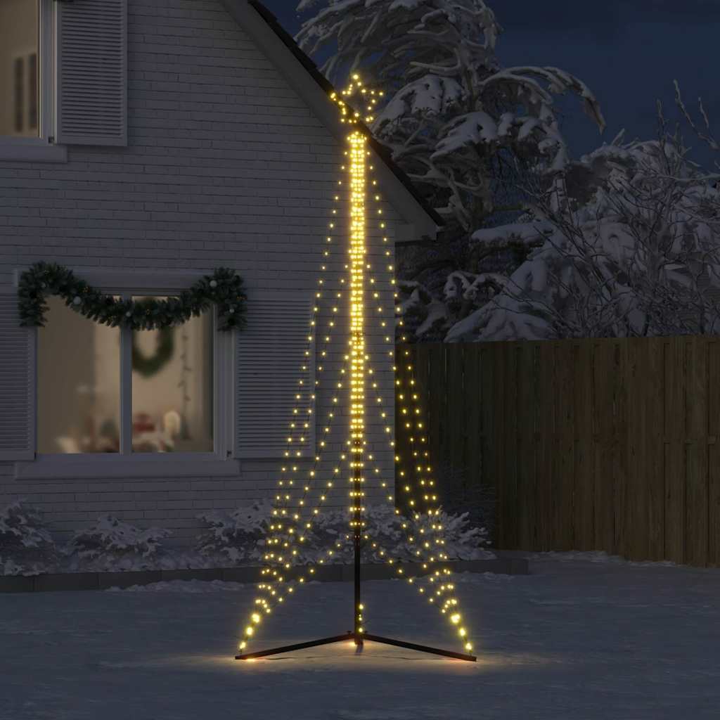Vidaxxl LED-Weihnachtsbaum 525 LEDs warmweiß 302 cm