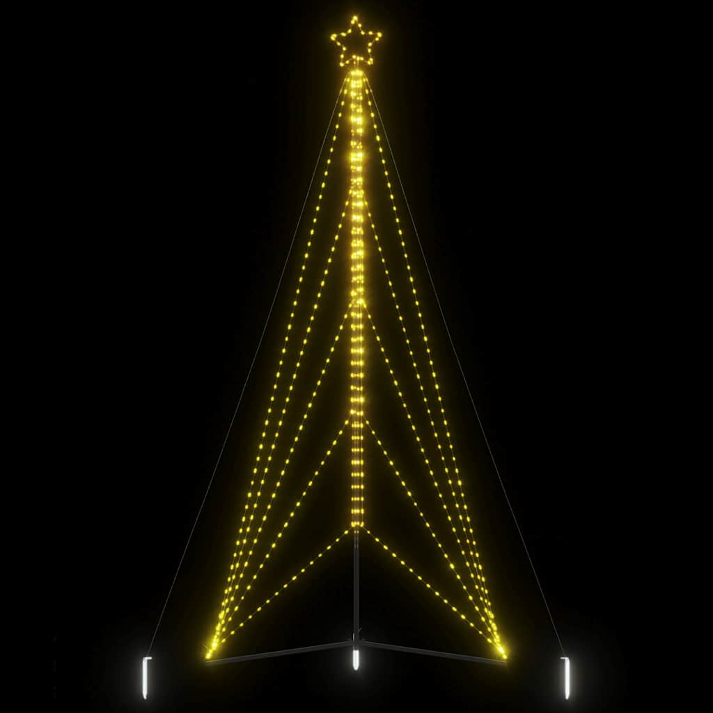 Vidaxxl LED-Weihnachtsbaum 615 LEDs warmweiß 404,5 cm