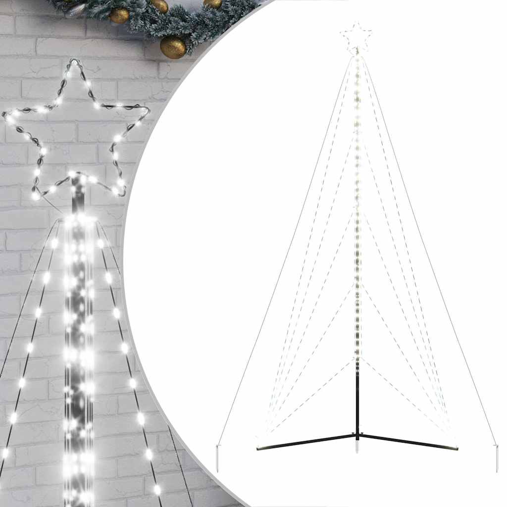 Vidaxxl LED-Weihnachtsbaum 615 LEDs kaltweiß 404,5 cm