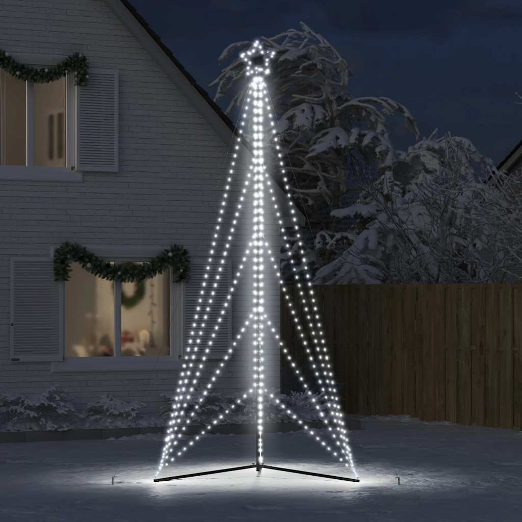 Vidaxxl LED-Weihnachtsbaum 615 LEDs kaltweiß 404,5 cm