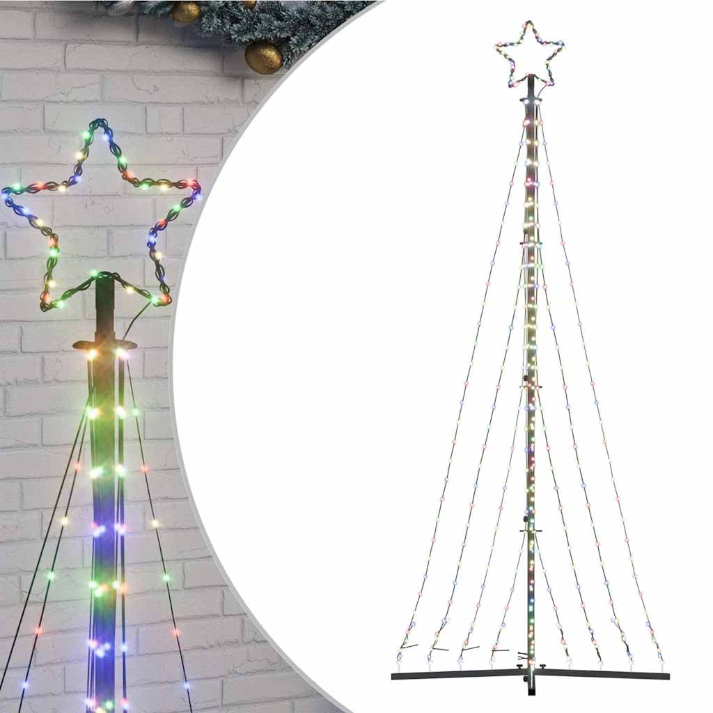 Vidaxxl LED-Weihnachtsbaum 447 LEDs bunt 249 cm