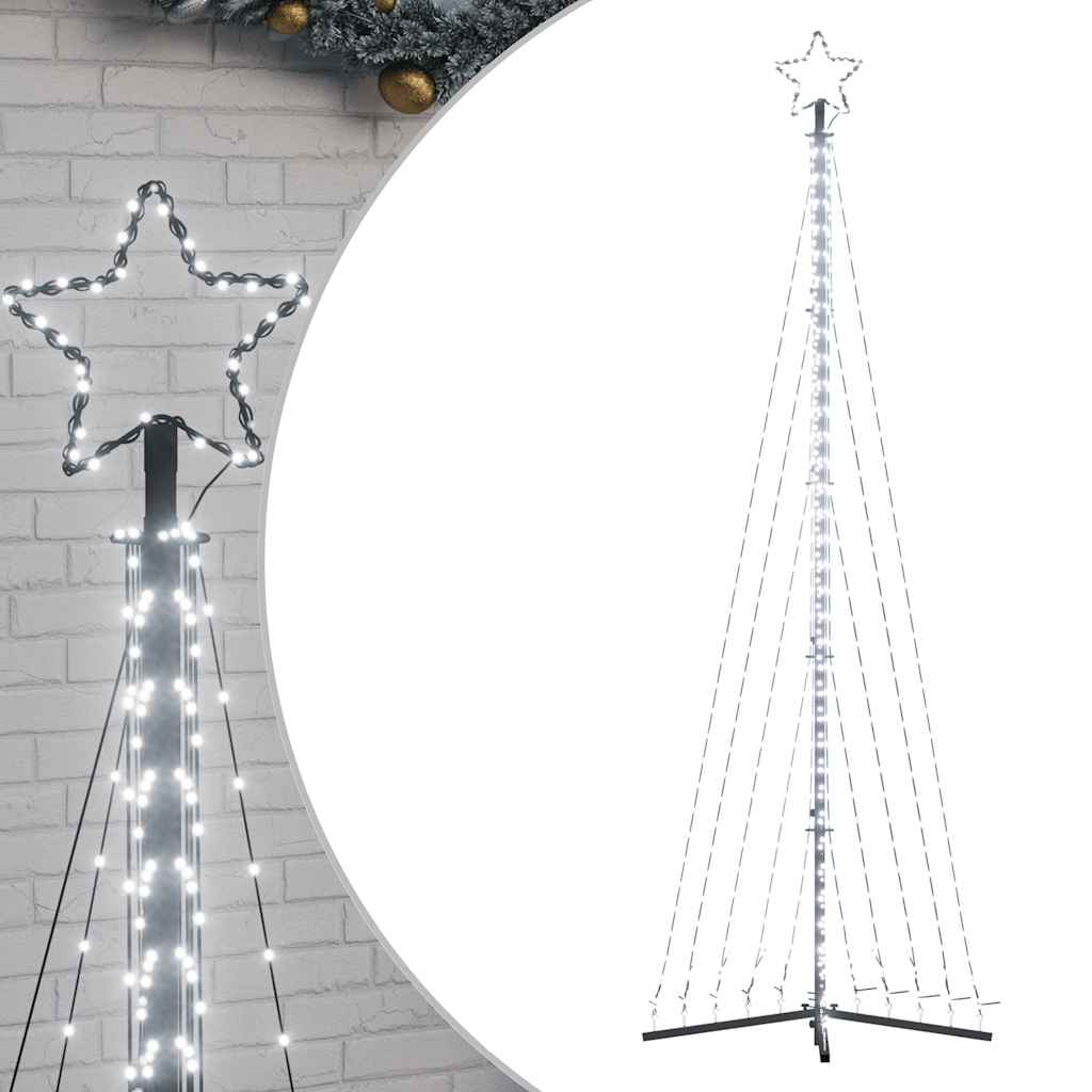 Vidaxxl LED-Weihnachtsbaum 495 LEDs kaltweiß 300,5 cm