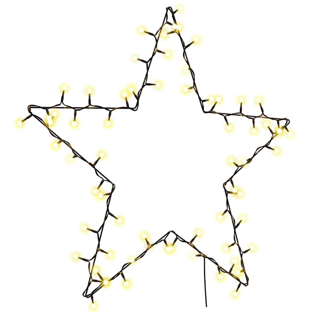 VidaXL Weihnachtsbeleuchtung Sternsilhouette 80 LEDs warmweiß