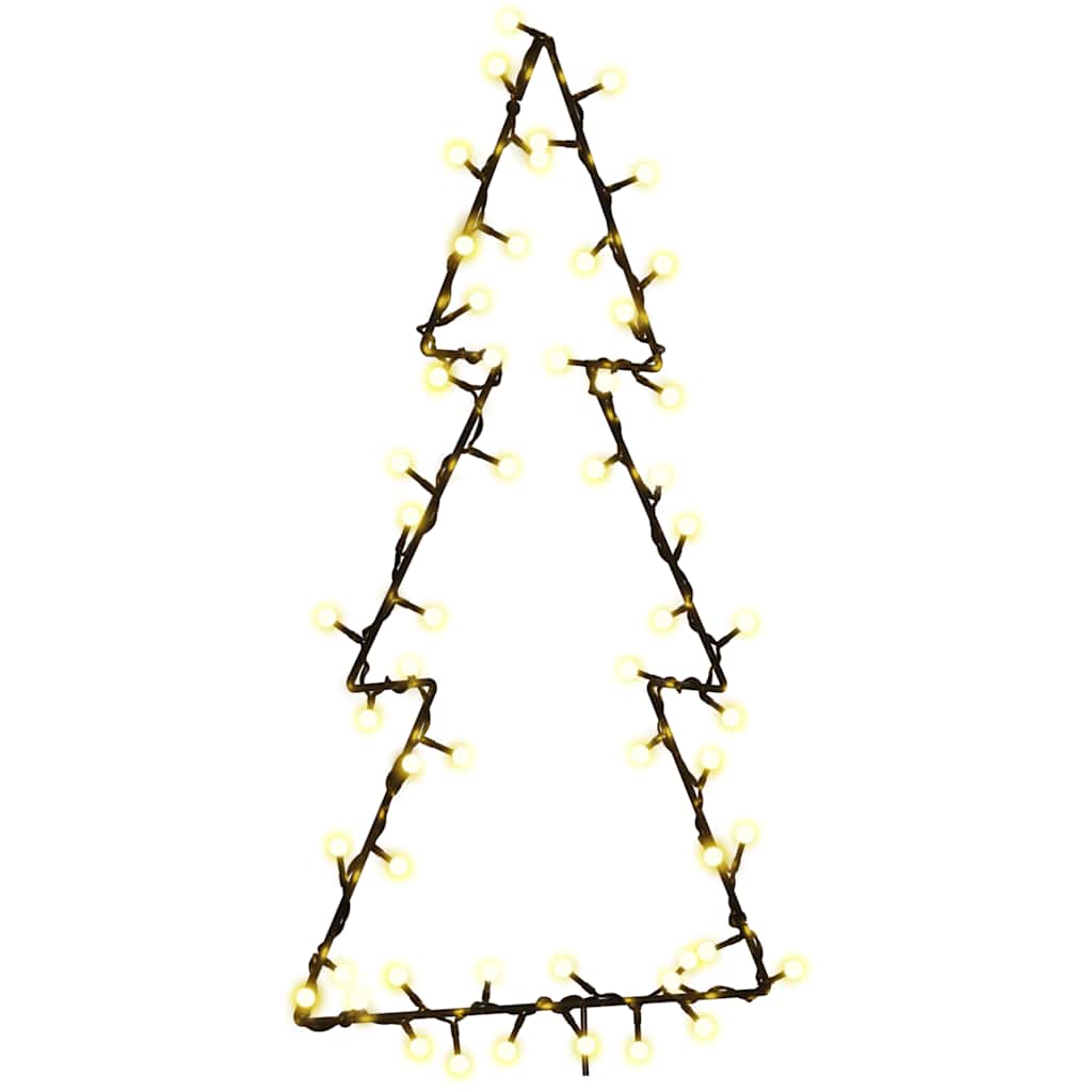 VidaXL Weihnachtsbeleuchtung Weihnachtsbaum Silhouette 80 LEDs warmweiß